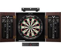 Viper by GLD Products Viper Stadium Sisal/Bristle Steel Tip Cabinet Bundle: Elite Set (Shot King Dartboard and Darts)