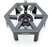 VIPER Cast Iron Gas Boiling Ring Single Burner - Propane/LPG/Butane Burner for Catering/Outdoor - Hex Small Portable Stove