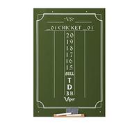 Viper Chalk Scoreboard: Cricket and 01 Dart Games, Green, 23.5" H x 15.5" W