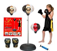 Viper Children Kids Punching Boxing Speed Ball fitness Standing Bag Tumbler Agility Stand Boy Sandbag Glove Set Sport Toy Boxing Punch Bag