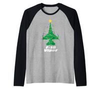 Viper Christmas, F-16 Jet Fighter souvenir and Fighter jet Raglan Baseball Tee