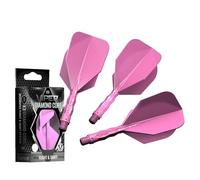 Viper Diamond Core Integrated Dart Flight & Shaft System - Precision Darting Accessory with Tough Polymers for Enhanced Performance, Set of 3, Short Shaft, Standard No6 Flight, Neon Pink