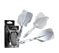 Viper Diamond Core Integrated Dart Flight & Shaft System - Precision Darting Accessory with Tough Polymers for Enhanced Performance, Set of 3, Medium Shaft, Standard No6 Flight, Clear