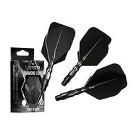 Viper Diamond Core Integrated Dart Flight & Shaft System - Precision Darting Accessory with Tough Polymers for Enhanced Performance, Set of 3, Short Shaft, Standard No6 Flight, Black