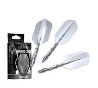 Viper Diamond Core Integrated Dart Flight & Shaft System - Precision Darting Accessory with Tough Polymers for Enhanced Performance, Set of 3, InBetween Shaft, Slim Flight, Clear
