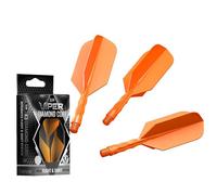 Viper Diamond Core Integrated Dart Flight & Shaft System - Precision Darting Accessory with Tough Polymers for Enhanced Performance, Set of 3, Short Shaft, Slim Flight, Neon Orange