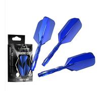 Viper Diamond Core Integrated Dart Flight & Shaft System - Precision Darting Accessory with Tough Polymers for Enhanced Performance, Set of 3, Medium Shaft, Slim Flight, Blue