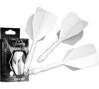 Viper Diamond Core Integrated Dart Flight & Shaft System - Precision Darting Accessory with Tough Polymers for Enhanced Performance, Set of 3, Medium Shaft, Standard No6 Flight, White