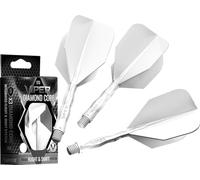 Viper Diamond Core Integrated Dart Flight & Shaft System - Precision Darting Accessory with Tough Polymers for Enhanced Performance, Set of 3, InBetween Shaft, Standard No6 Flight, White