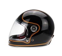 ViPER F656 Full Face Motorcycle Helmets ECE 22.06 Approved Vintage Motorbike Helmet for Adult Men and Women Bike Safety Wear Helmet (Black/Copper,XL)