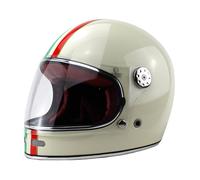 ViPER F656 Full Face Motorcycle Motorbike Helmet ECE 22.06 Approved Vintage Motorbike Helmets for Adult Men and Women Touring Urban Bike Safety Wear Full Face Helmet (Italy Flag,L)