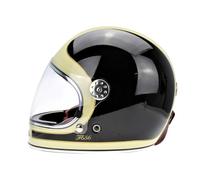 ViPER F656 Full Face Motorcycle Motorbike Helmet ECE 22.06 Approved Vintage Motorbike Helmets for Adult Men and Women Touring Urban Bike Safety Wear Full Face Helmet (Black/White,M)