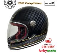 ViPER F656 Full Face Motorcycle Motorbike Helmet ECE 22.06 Approved Vintage Motorbike Helmets for Adult Men and Women Touring Urban Bike Safety Wear Full Face Helmet (Cream,XL)