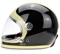 ViPER F656 Full Face Motorcycle Motorbike Helmet ECE 22.06 Approved Vintage Motorbike Helmets for Adult Men and Women Touring Urban Bike Safety Wear Full Face Helmet (Black/White,XS)