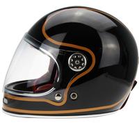 Viper Full Face Motorcycle Helmet F656 - ECE 22.06 Approved Vintage Touring - Black/Copper, L