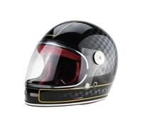 ViPER F656 Full Face Motorcycle Motorbike Helmet ECE 22.06 Approved Vintage Motorbike Helmets for Adult Men and Women Touring Urban Bike Safety Wear Full Face Helmet (Chequer,M)