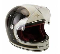 ViPER F656 Full Face Motorcycle Motorbike Helmet ECE 22.06 Approved Vintage Motorbike Helmets for Adult Men and Women Touring Urban Bike Safety Wear Full Face Helmet (Black/White,M)