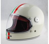 ViPER F656 Full Face Motorcycle Motorbike Helmet ECE 22.06 Approved Vintage Motorbike Helmets for Adult Men and Women Touring Urban Bike Safety Wear Full Face Helmet (Italy Flag,L)