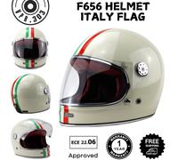ViPER F656 RETRO VINTAGE FIBREGLASS FULL FACE MOTORCYCLE CRASH ECE HELMET ITALY