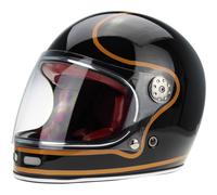 ViPER F656 Full Face Motorcycle Motorbike Helmet ECE 22.06 Approved Vintage Motorbike Helmets for Adult Men and Women Touring Urban Bike Safety Wear Full Face Helmet (Black/Copper,XL)