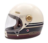 ViPER F660 Vintage Full Face Motorcycle Helmet Fibreglass Shell ECE 22.06 Approved Anti-Scratch Lock-Down Visor Removable Washable Suede Interior Double D Fastening
