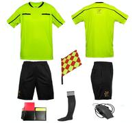 VIPER Football Rugby Hockey Referee Kit Shirt Soccer Set Top Socks Shorts Sleeves Uniform Sport Kit (BLUE)