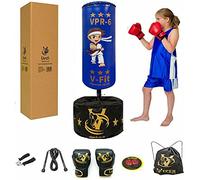Viper Kids Adjustable Free Standing Boxing Punch Bag Set Free Gloves Kick Boxing Children Sports Blue Cartoon