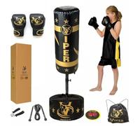Viper Kids Free Standing Boxing Punch Bag Set Free Gloves Children Junior Adjustable Height Blk