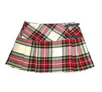 Viper London Women's Tartan Wrap Around Micro Mini Kilt Skirt Parties Halloween