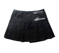 Viper London Women's Tartan Wrap Around Micro Mini Kilt Skirt Parties Halloween Black