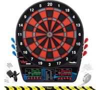 Viper Orion Electronic Dartboard, Two Large Scoreboards, Dual Color LCD Cricket Displays, Voice Scoring, Red Black and Silver Segments, Built in Storage for Darts and Tips, 43 Games 300 Options