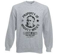 Viper Property Of Mighty Mick's Boxing Classic Retro Rocky Inspired Sweatshirt (GREY, M)