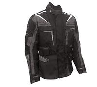 ViPER Python 5 Motorbike Jacket Heavy Duty Cordura Waterproof Motorcycle Jacket CE Armoured Winter Thermal Protective Biker Jacket men Textile Summer Biker Motorbike Jackets for Men (Black/Grey,2XL)