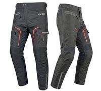 ViPER Route Motorcycle Trouser for Men Waterproof Textile Motorbike Pants with Removable Thermal Lining Knee Armour Reflective Details Adventure Touring Biker Pants (UK, Waist, 32, Regular, Short)