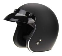 Viper RS-05 Slim Fit Open Face Scooter Motorcycle Mod Retro Helmet - Matt Black