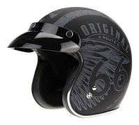 Viper RS-05 Slim Fit Open Face Scooter Motorcycle Mod Retro Helmet - Route 66