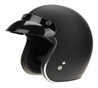 VIPER RS-05 SLIM SKINNY FIT RETRO CUSTOM BOBBER OPEN FACE MOTORCYCLE HELMET - MATT BLACK - EXTRA LARGE
