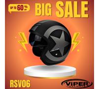 ViPER RS-V06 Open Face Jet Helmet Motorcycle Scooter Dual Visor ECE22.05