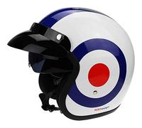 Viper RS-V06 Open Face Scooter Motorcycle Motorbike Helmet - Target - White/Blue/Red - M