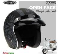 ViPER RS05 Open Face Motorcycle Helmet Cruising Touring ECE Certified Bike Scooter Protection Wear