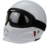 Viper RS07 Trooper Open Face Modular Motorcycle Helmet + Mask - White - White - S