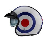 Viper RS-V06 Open Face Scooter Motorcycle Motorbike Helmet - Target - White/Blue/Red - S