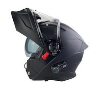 ViPER RS-V121v8 Blinc4 Bluetooth Modular Flip Front ECE 22.06 Motorbike Helmet Dual Visor Pinlock Ready Adventure Peak Built in Intercom HD Speakers Touring Motorcycle Helmet - Matt Black (L)
