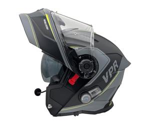 ViPER RSV121 v8 Blinc4 Bluetooth Modular Flip Front Motorbike Helmet | ECE 22.06 | Dual Visor Pinlock Ready Built in Intercom HD Speakers Touring Motorcycle Helmets (Orbit Fluo, XL)