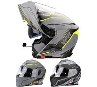 ViPER RSV171 BL+ 3.0 Flip Helmet (Zone Matt Grey/Yellow,L)