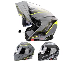 ViPER RSV171 BL+ 3.0 Flip Helmet (Zone Matt Grey/Yellow,S)