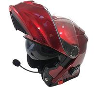 ViPER RSV171 Bluetooth Flip up Motorcycle Motorbike Bike Crash Helmets With Drop-Down Sun Visor Helmet ECE 22.06 Approved Unisex Adult Racing Touring Cruising Bike Wear (Bungndy,M)