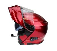 ViPER RSV171 Bluetooth Flip up Motorcycle Motorbike Bike Crash Helmets With Drop-Down Sun Visor Helmet ECE 22.06 Approved Unisex Adult Racing Touring Cruising Bike Wear (Burgundy,S)