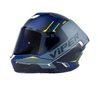 ViPER RSV255 Full Face Motorcycle Helmet - Motorbike Crash Racing Helmet with Internal Sun Visor - Road legal Men's & Women's Motorbike Helmets ECE22.06 & ACU Gold Approved
