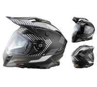 ViPER RXV288 Adult Motocross Helmet, Adult Full-Face Off Road Sports Motorbike Helmets, Unisex Downhill MTB ATV BMX Enduro Quad Dirt Bike Helmet (Force Black,M)